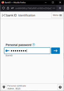 Authentication popup, screen 3